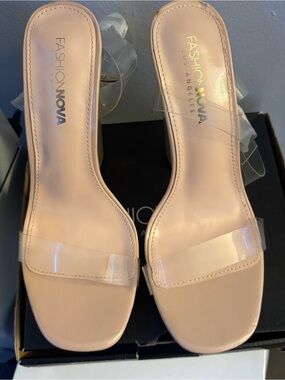Fashion Nova 'No Second Guessing' Heeled Sandals - Nude